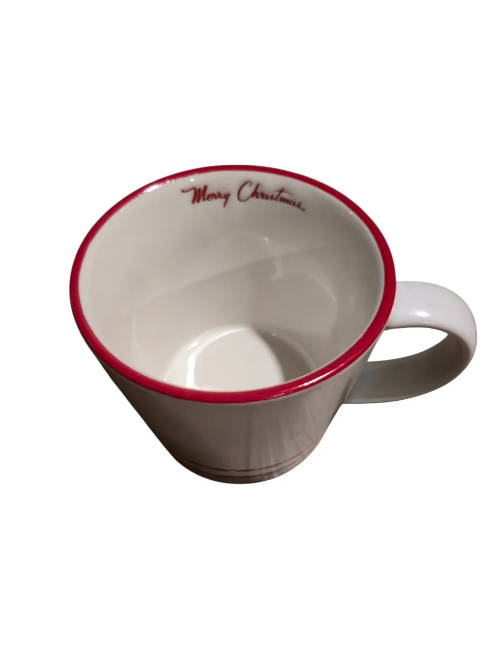 Hearth & Hand White Mug with Red Trim and Stitch Detail
